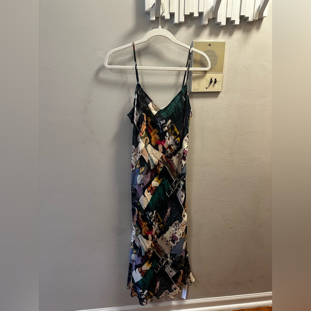 Reformation Decoupage Emerick Mixed Graphic Slip Dress